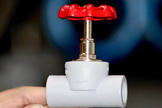 PPR Llave de Paso Metálica 63MM Roja o Azul image 0