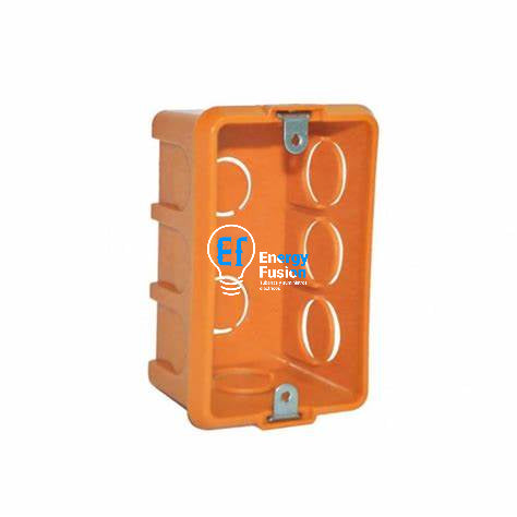 Caja Eléctrica Corriente C/Oreja Metal Naranja 16-20MM image 0