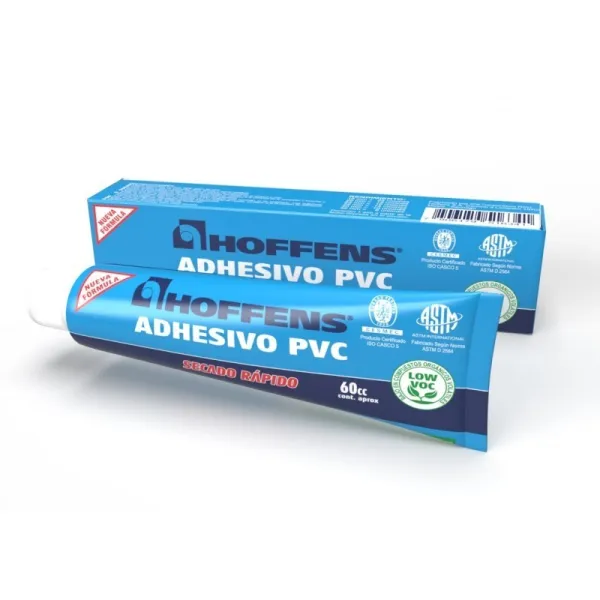 Adhesivo Pvc Hoffens 60 C.c. Pomo Aluminio Low Voc - adhesivos para uso industrial