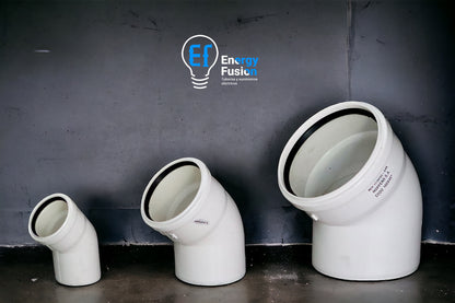 Codo PVC Sanitario Blanco 45° image 1