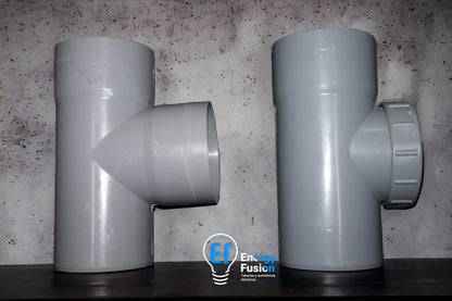 Tee Registro Sanitario Gris 75MM image 1