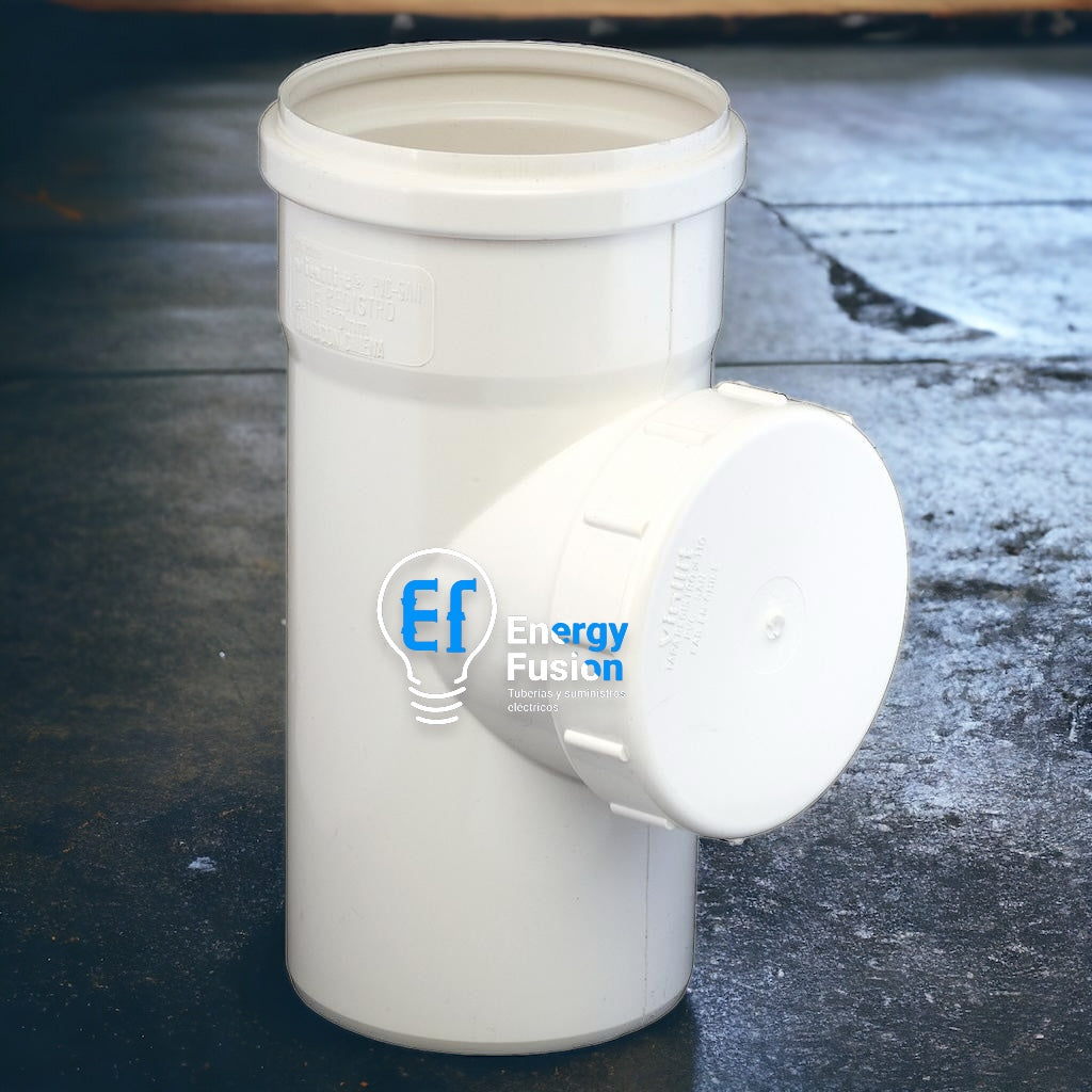 Tee Registro Sanitario Blanco 75MM image 0