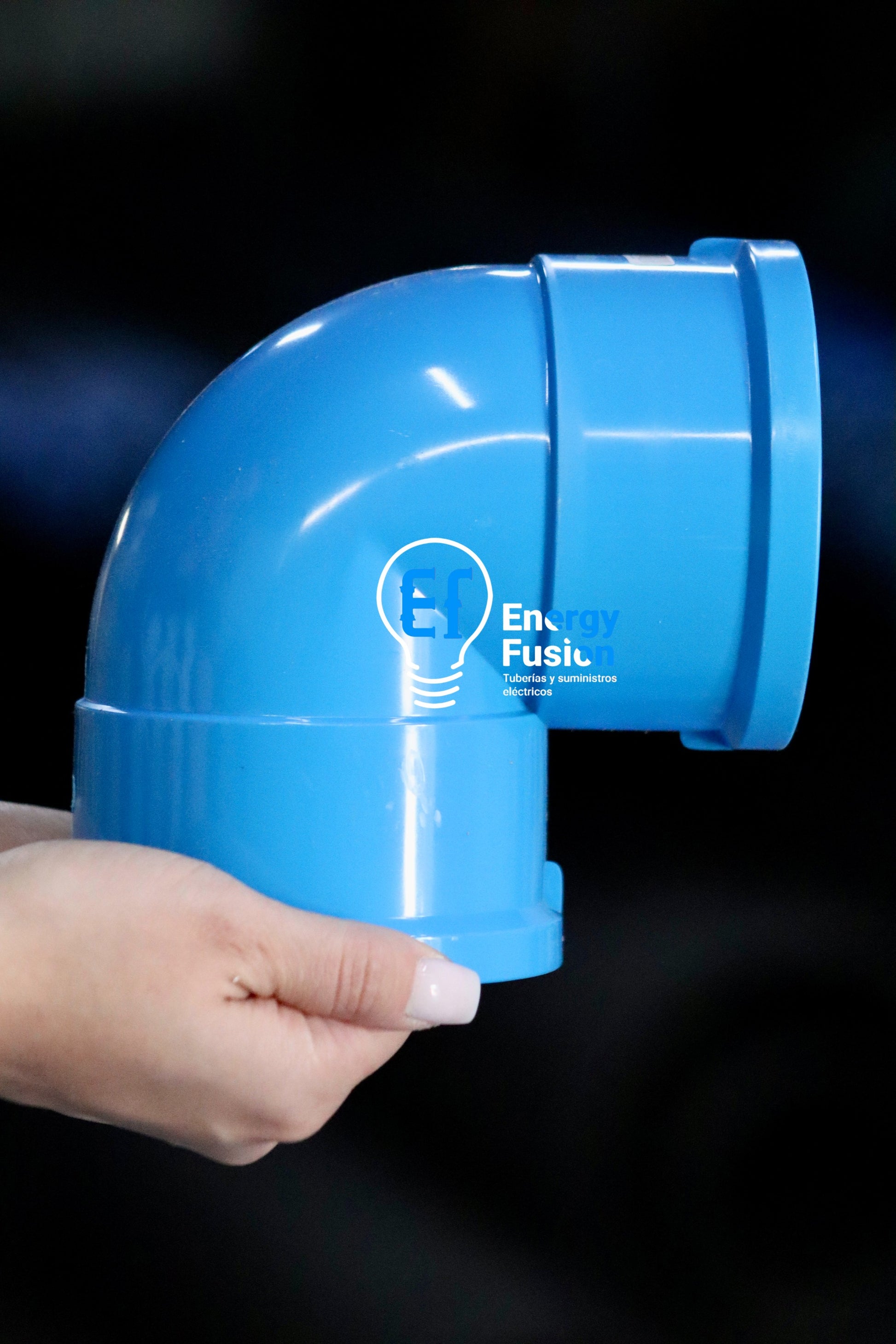 Codo PVC Azul 250MM 90° PN10 image 0